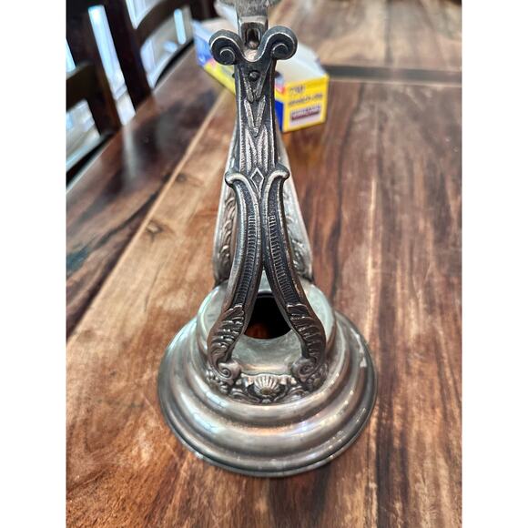 Vintage Silver Plate Carafe Coffee Tea Holder Stand - Picture 3 of 13
